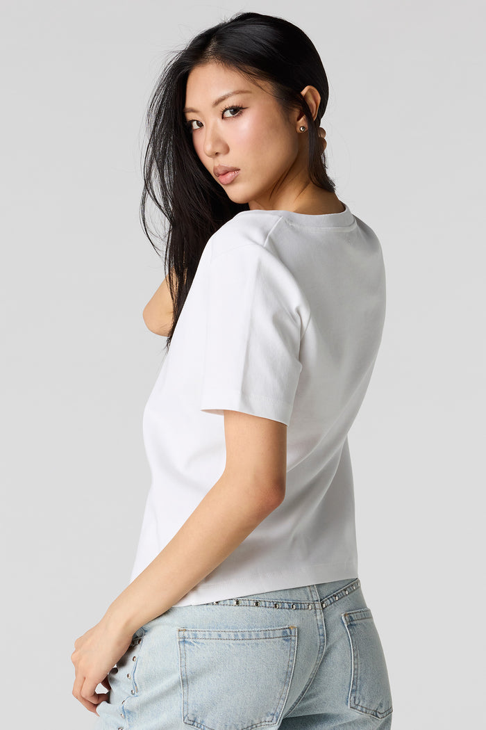 Luxe Heavy Cotton Boxy V-Neck T-Shirt