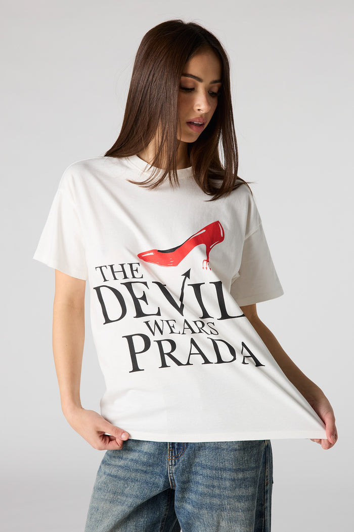 Luxe Heavy Cotton Devil Wears Prada Graphic Boyfriend T-Shirt
