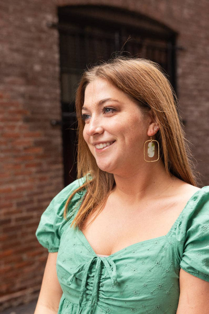 Madison Earrings - Pear Opal // Jewelry