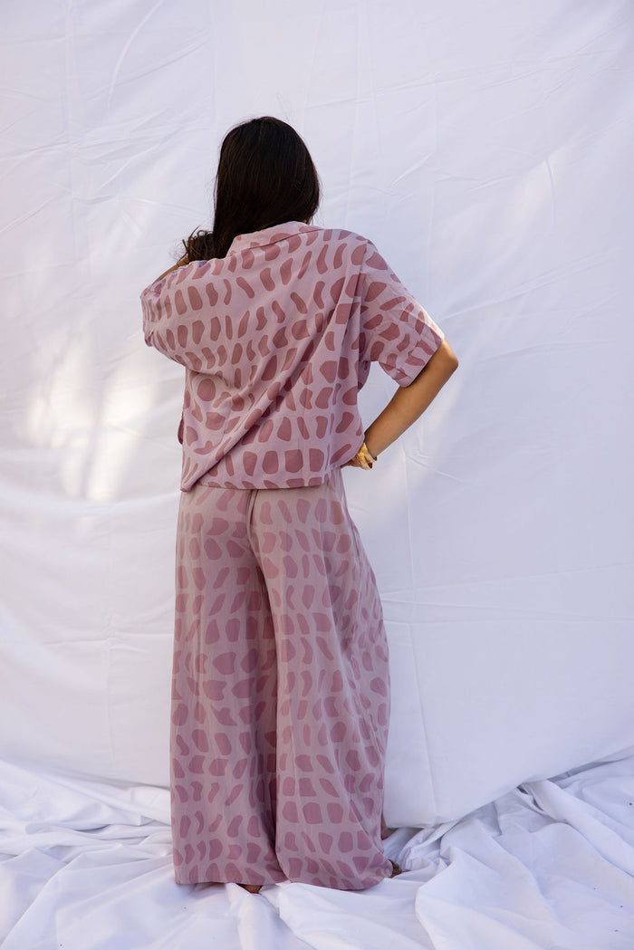 Maile Pant Print - Hebrew Rose