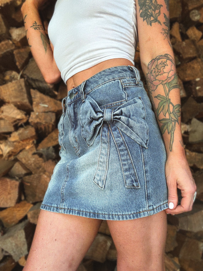 Make It Sweet Denim Skirt