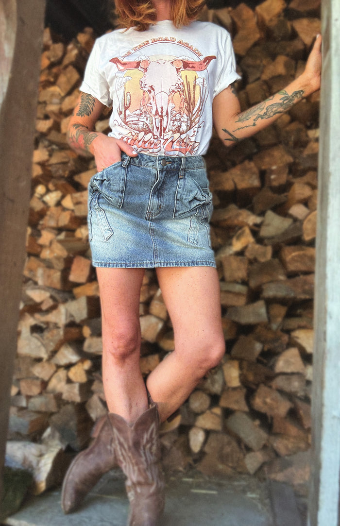 Make It Sweet Denim Skirt