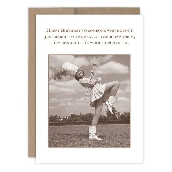 March To the Beat Birthday Card
