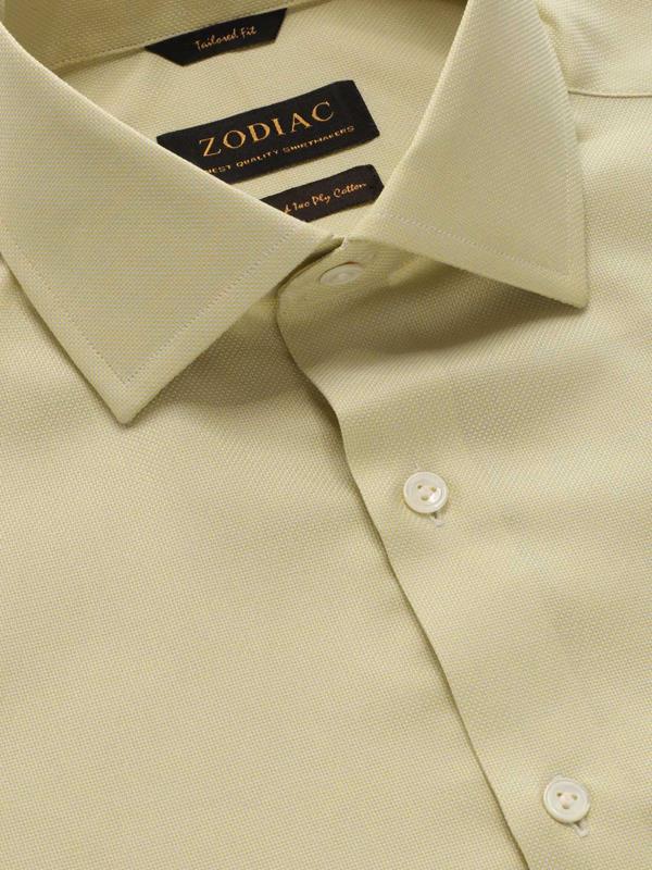 Marzeno Mint Solid Full Sleeve Single Cuff Tailored Fit Semi Formal Dark Two Ply Mercerized Cotton Shirt