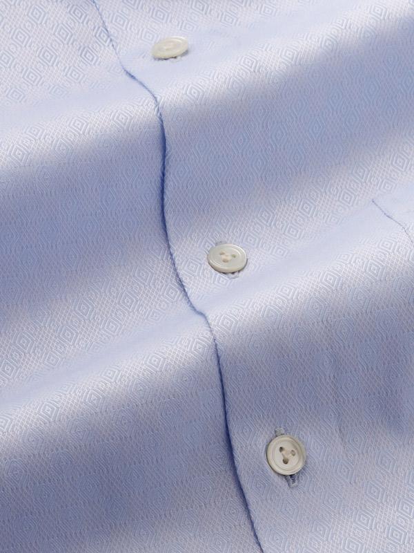 Matera Sky Solid Full Sleeve Single Cuff Tailored Fit Classic Formal Two Ply Mercerized Cotton Shirt