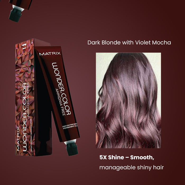 Matrix Wonder Color Ammonia Free 6.28 (Dark Blonde With Violet Mocha) 90g
