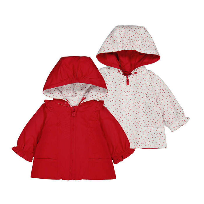 Mayoral Reversible Windbreaker in Red/Hearts