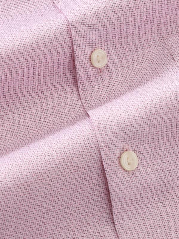 Mazzaro Pink Check Full Sleeve Single Cuff Tailored Fit Semi Formal Super Fine Cotton Shirt