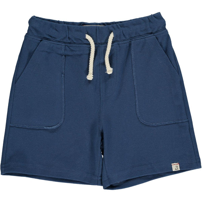 Me & Henry Hugo Timothy Pique Shorts in Navy