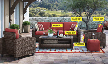 Meadowtown PA333-002 Red Seat Cushion