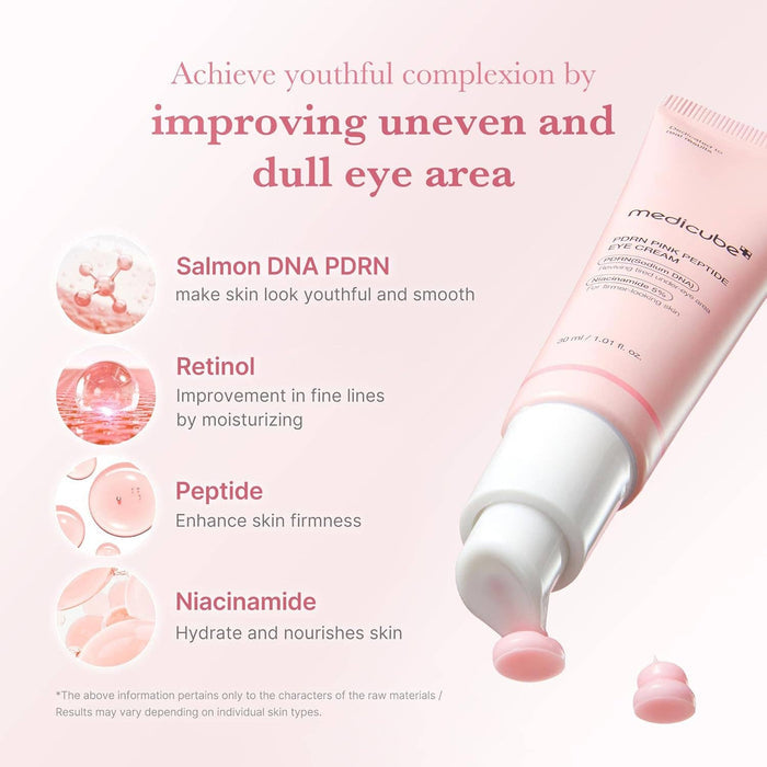 Medicube Eye Cream 1oz-Salmon DNA PDRN Pink Peptide Eye Cream