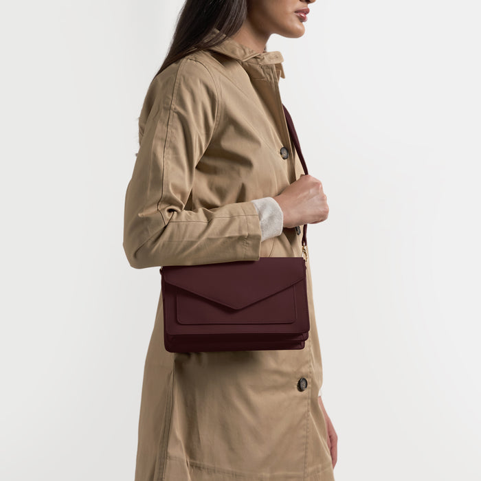 Medium Willow Envelope Bag Oxblood