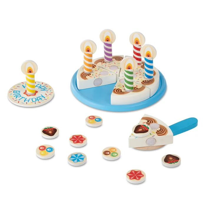 Melissa & Doug Wooden Birthday Cake Play Set