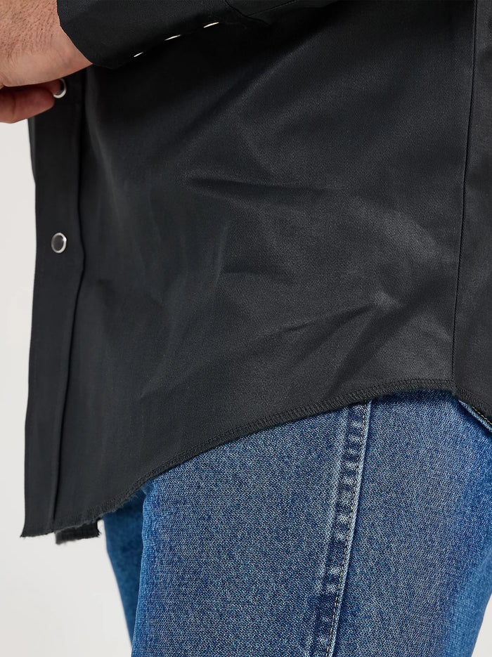 Mens Authentic Black Cowboy Cut® Work Shirt