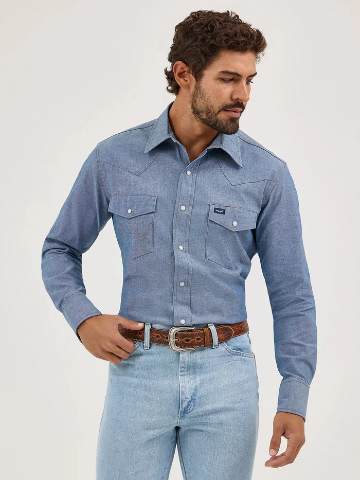 Mens Authentic Chambray Cowboy Cut® Work Shirt