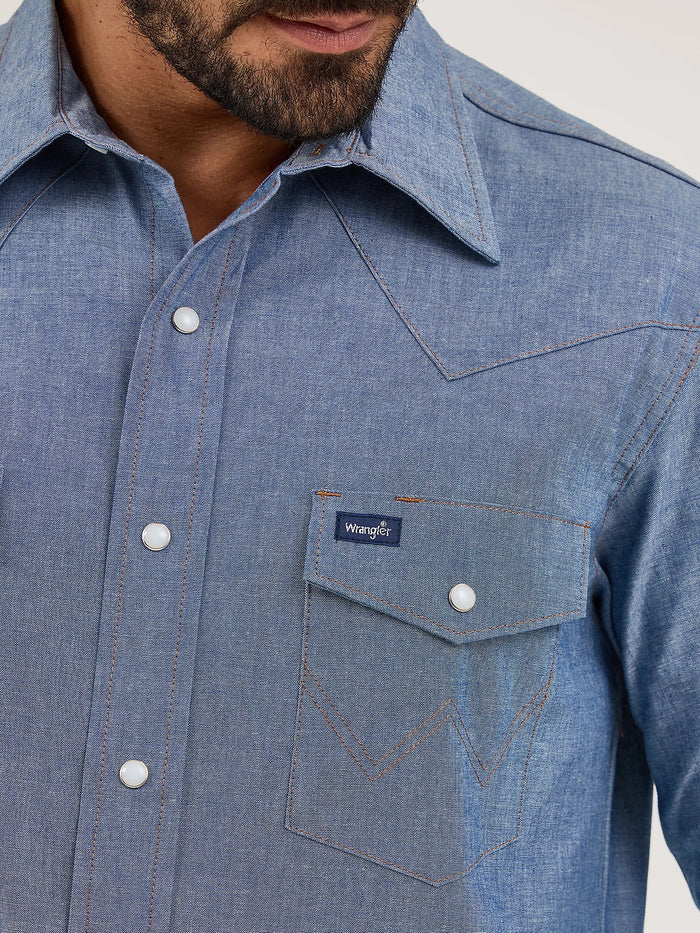 Mens Authentic Chambray Cowboy Cut® Work Shirt