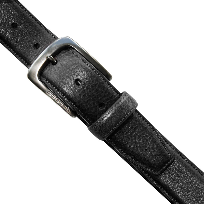 Classic Feather Edge Leather Belt-Black-5