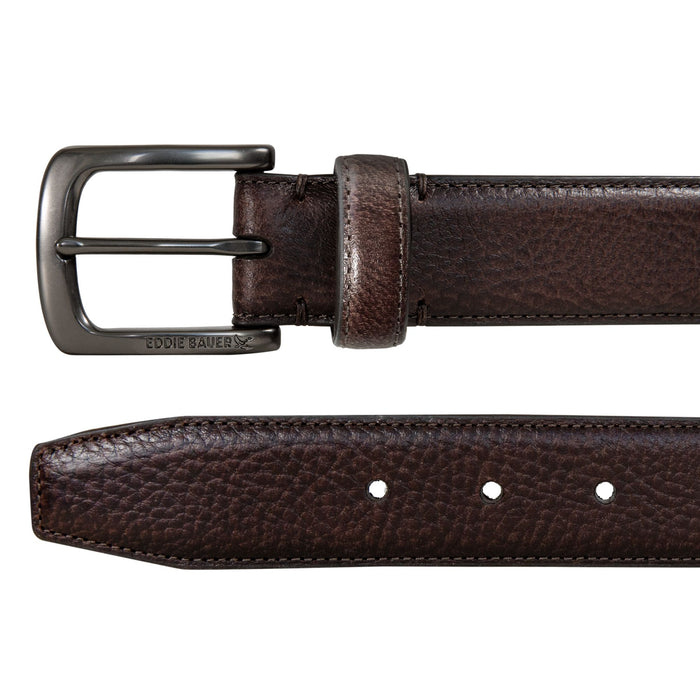 Classic Feather Edge Leather Belt-Brown-7