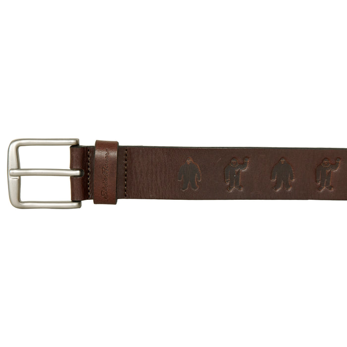 Embossed Sasquatch Harness Leather Belt-Brown-6