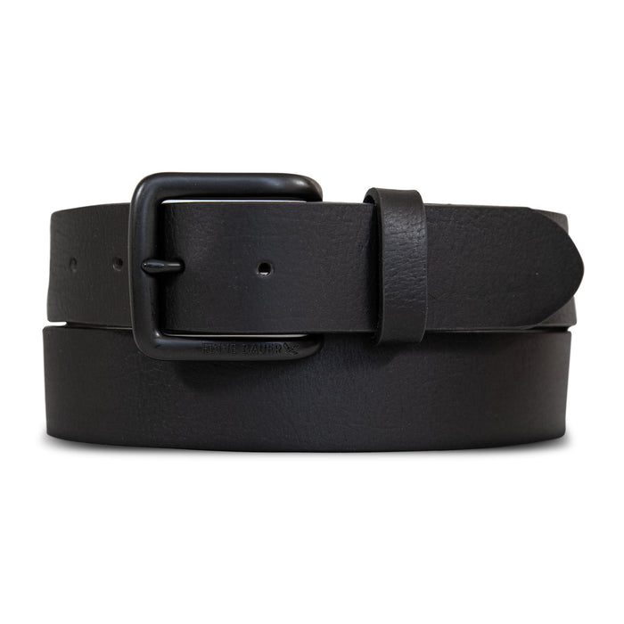 Matte Leather Jean Belt-Black-1