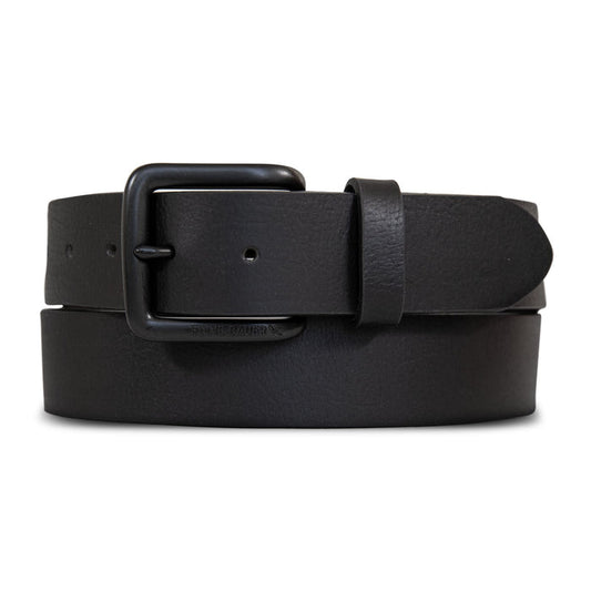 Matte Leather Jean Belt-Black-1