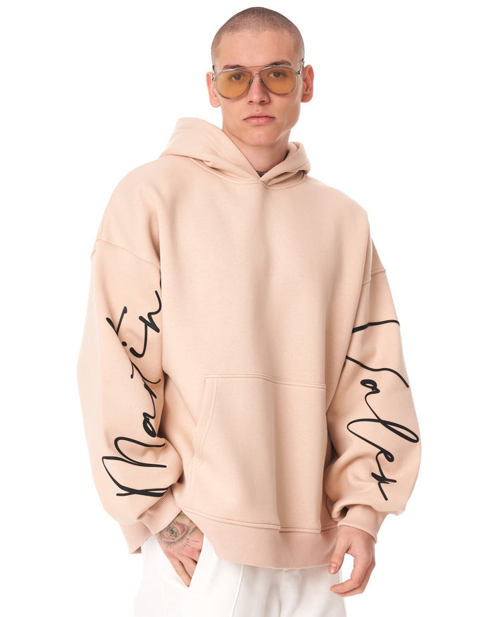 Men's Oversized Hoodie Martin Valen Beige (6)