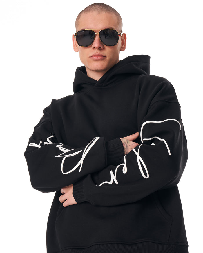 Men's Oversized Hoodie Martin Valen Black (5)