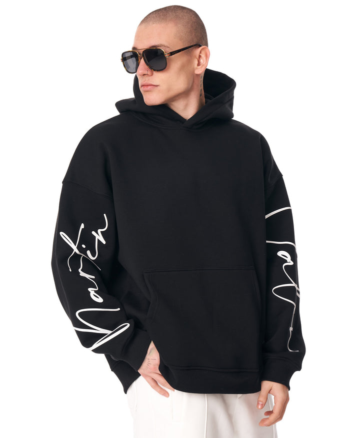 Men's Oversized Hoodie Martin Valen Black (6)
