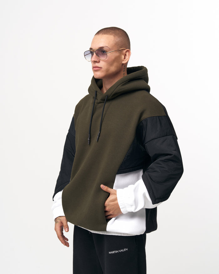 Men's Oversized Hoodie Sweatshirt Khaki (2)
