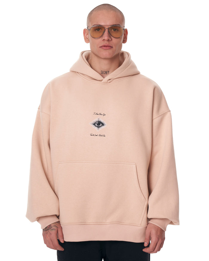 Men's Third Eye Beige Oversized Custom Hoodie (2)