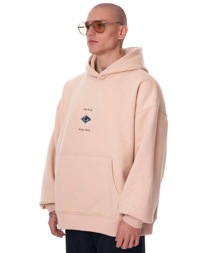 Men's Third Eye Beige Oversized Custom Hoodie (3)