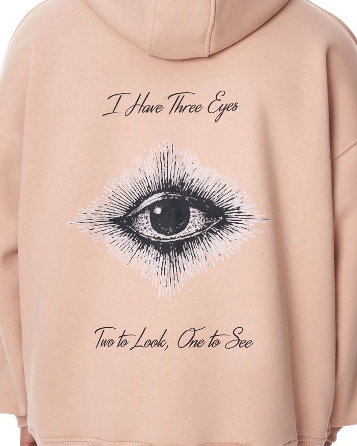 Men's Third Eye Beige Oversized Custom Hoodie (8)
