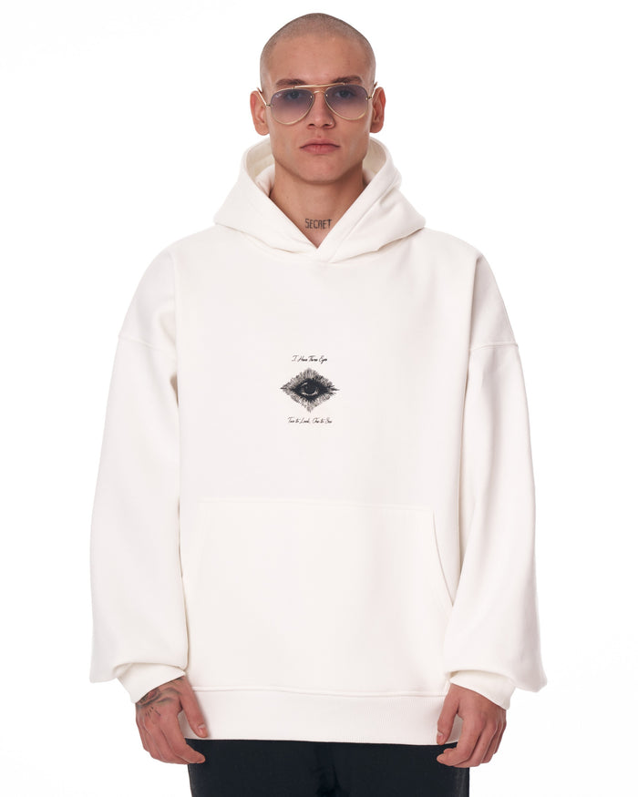 Men's Third Eye Oversized Custom White Hoodie (5)