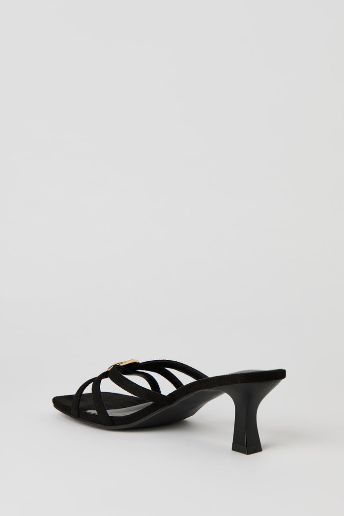 Metal Detail Strappy Kitten Heel