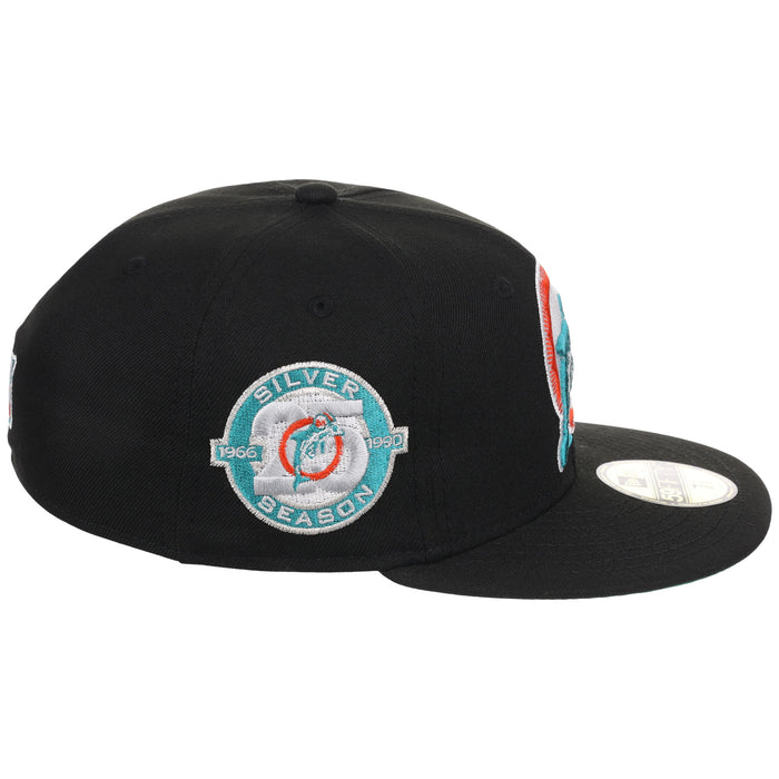 Miami Dolphins NFL Black Dome New Era 59FIFTY