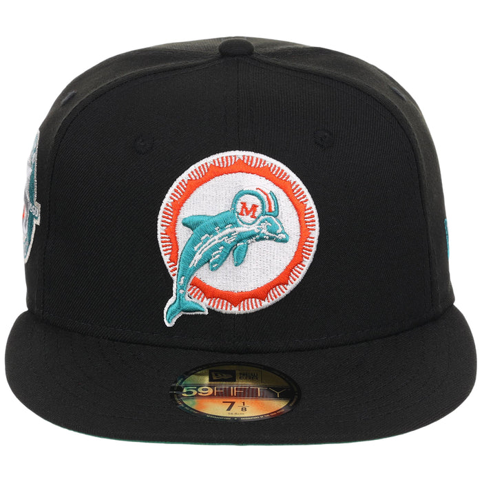 Miami Dolphins NFL Black Dome New Era 59FIFTY