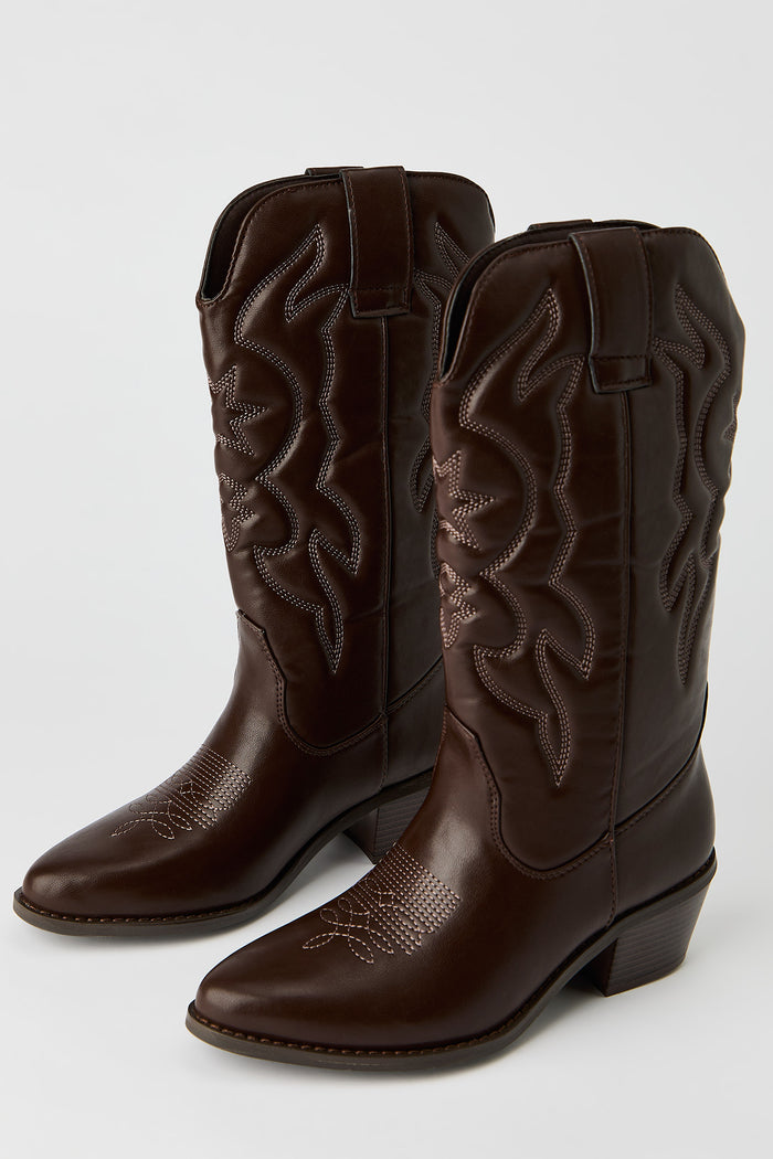 Mid Calf Cowboy Boot