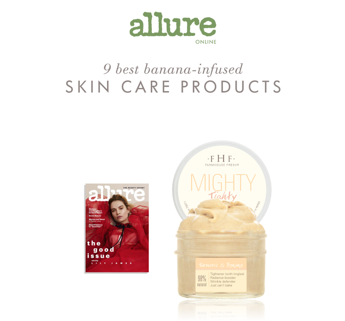 Mighty Tighty® Turmeric & Banana Tightening Mask | Farmhouse Fresh featured among the 9 best banana-infused skin care products by Allure, highlighting its turmeric and banana ingredients.