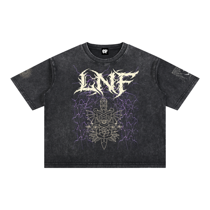 Mineral Wash dobi Boxy Cotton T-Shirt