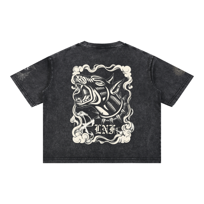 Mineral Wash dobi Boxy Cotton T-Shirt