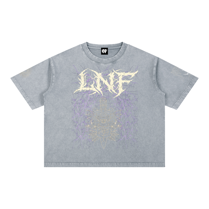 Mineral Wash dobi Boxy Cotton T-Shirt