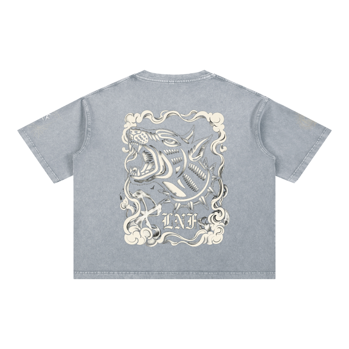 Mineral Wash dobi Boxy Cotton T-Shirt