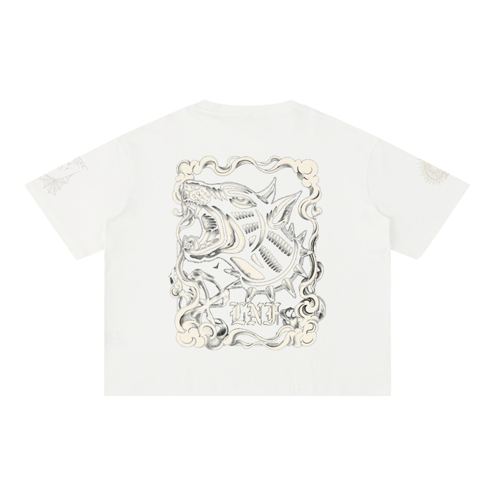 Mineral Wash dobi Boxy Cotton T-Shirt