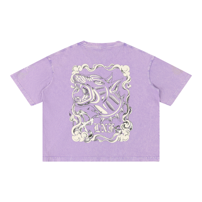 Mineral Wash dobi Boxy Cotton T-Shirt