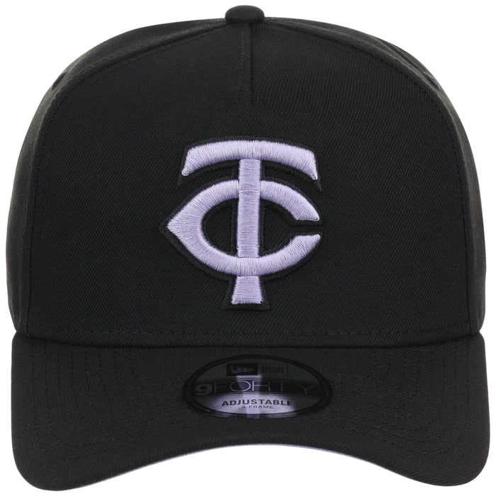Minnesota Twins MLB Black x Lavender FASHION CORE New Era 9FORTY A-Frame