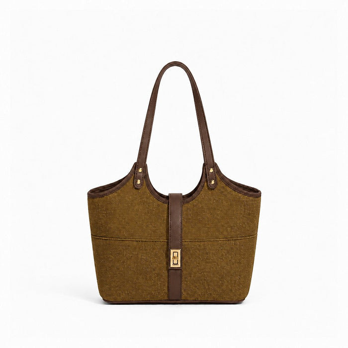 Mira Canvas Bag Brown - astorebags.pk
