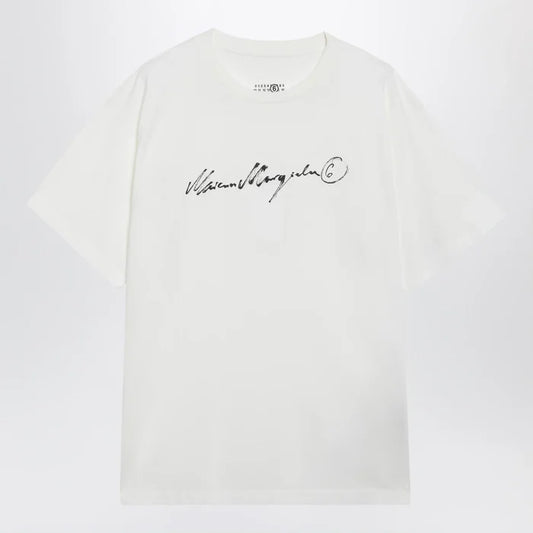 MM6 Maison Margiela - White T-shirt with logo print Brand T-Shirt S