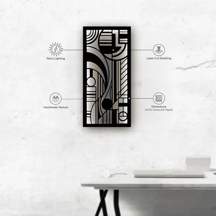 Modern Wooden Wall Decor | 16" x 32" (W × L)