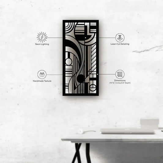 Modern Wooden Wall Decor | 16" x 32" (W × L)