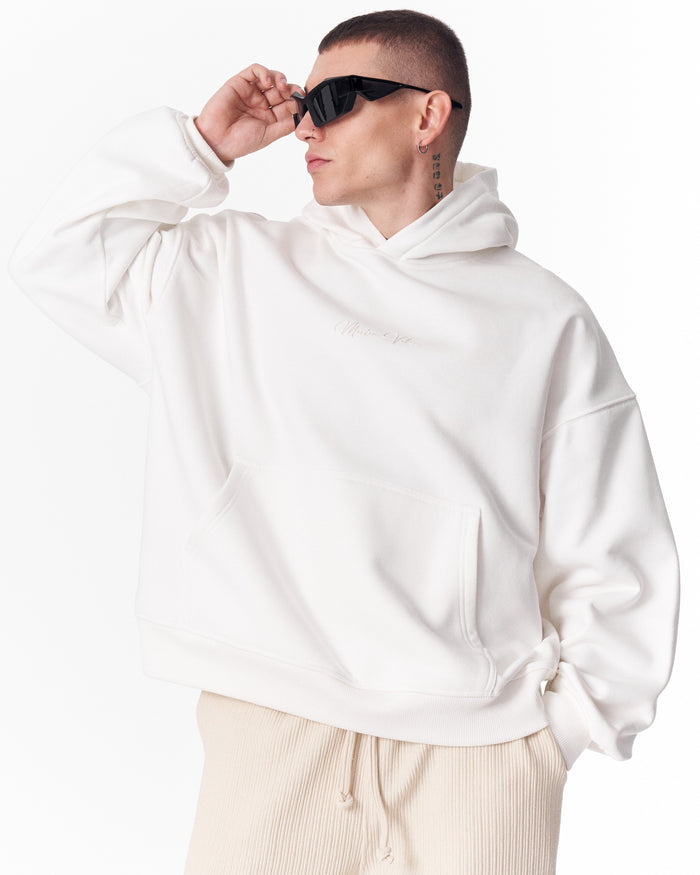 Monarch Loop Men's Hoodie in White (2)